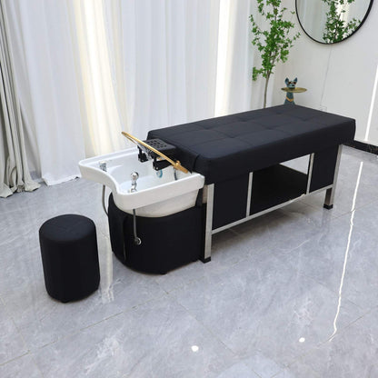 Plumbed Scalp Massage Bed - Ceramic Sink