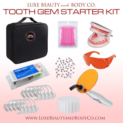  Tooth Gem Kit - Professional Tooth Gem Kit - Bundle Set with  Glue kit, Cheek retractor, Dental cotton Roll - Microbrush - Teeth Jewelry  - USA (PRO - BUNDLE SET) : Beauty & Personal Care